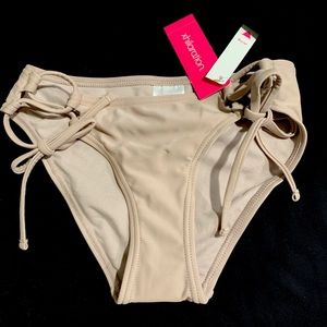 Xhilaration pebble tan string tie bikini bottoms